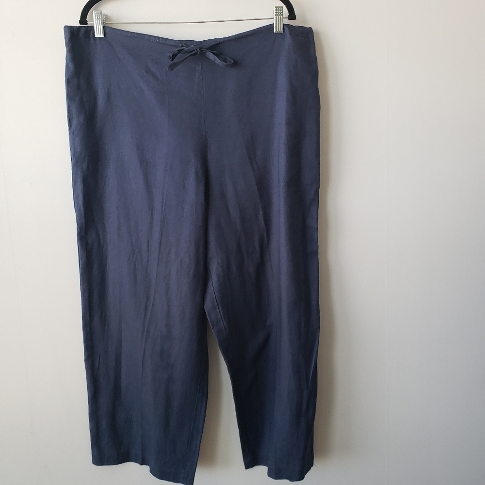 Evan-picone linen drawstring pants size 14
